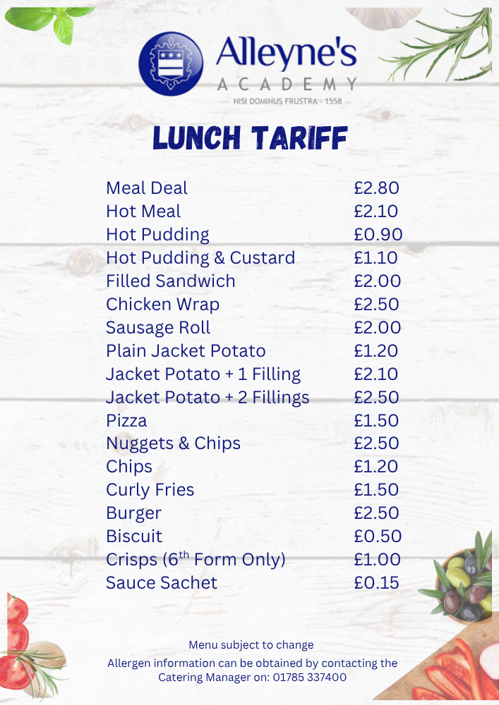 Lunch Tariff