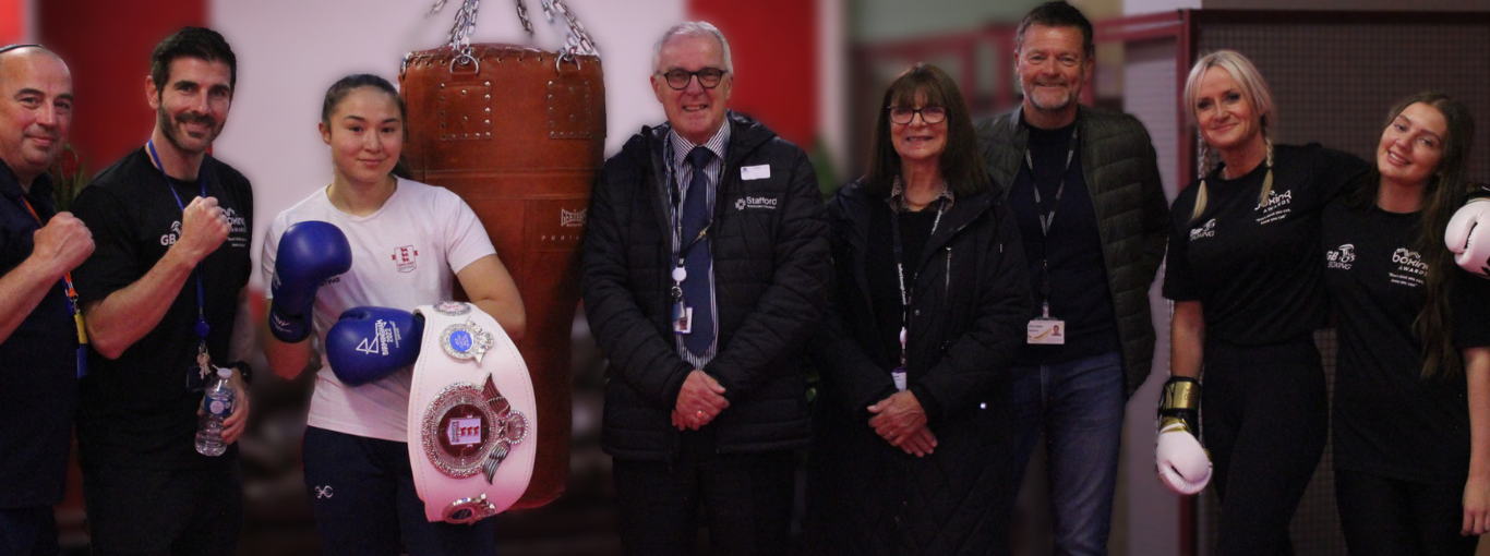Headspace room, featuring staff and visitors in boxing kit